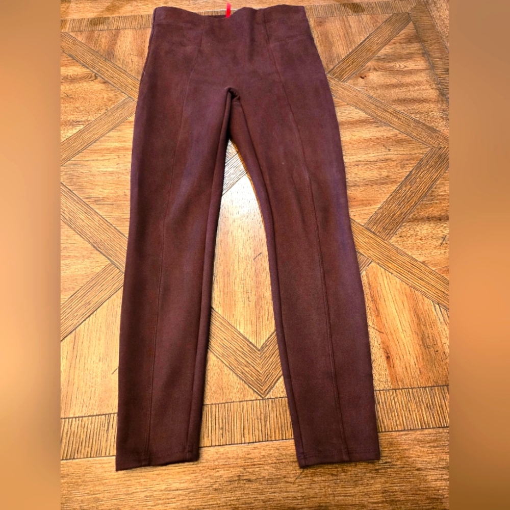 Spanx faux suede leggings Size L Color Merlot